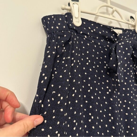 Aritzia Wilfred Palazzo Blue White Patterned Wide Leg Pants Size Medium Womens - Picture 5 of 12